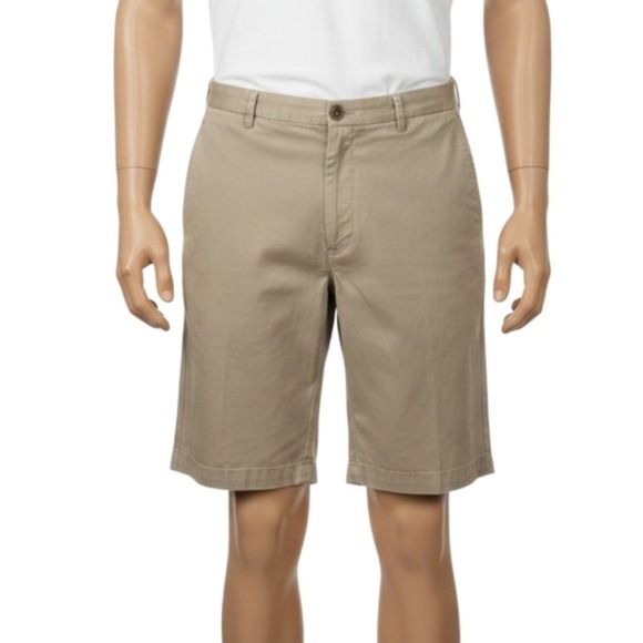 Peter Millar Other - Peter Millar Shorts Mens 38 Khaki Pima Cotton Peru Luxury Golf Flat Front Preppy